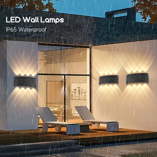 【จัดส่ง3วัน】โคมไฟติดผนัง LED ไฟติดผนัง กันน้ำ 6W/10W ไฟติดผนังภายนอก ในร่ม โคมไฟผนัง สีดำ โคมไฟหน้าบ้าน สําหรับตกแต่งบ้า