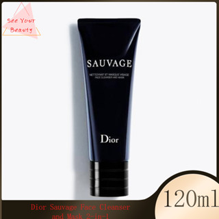 Dior Sauvage Face Cleanser and Mask 2-in-1 Face Cleanser Dior💯ป้ายคิง SAUVAGE 2 in 1 โฟมล้างหน้า 120ml