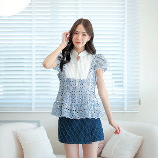 06-281 Victoria Baby Blue Blouse