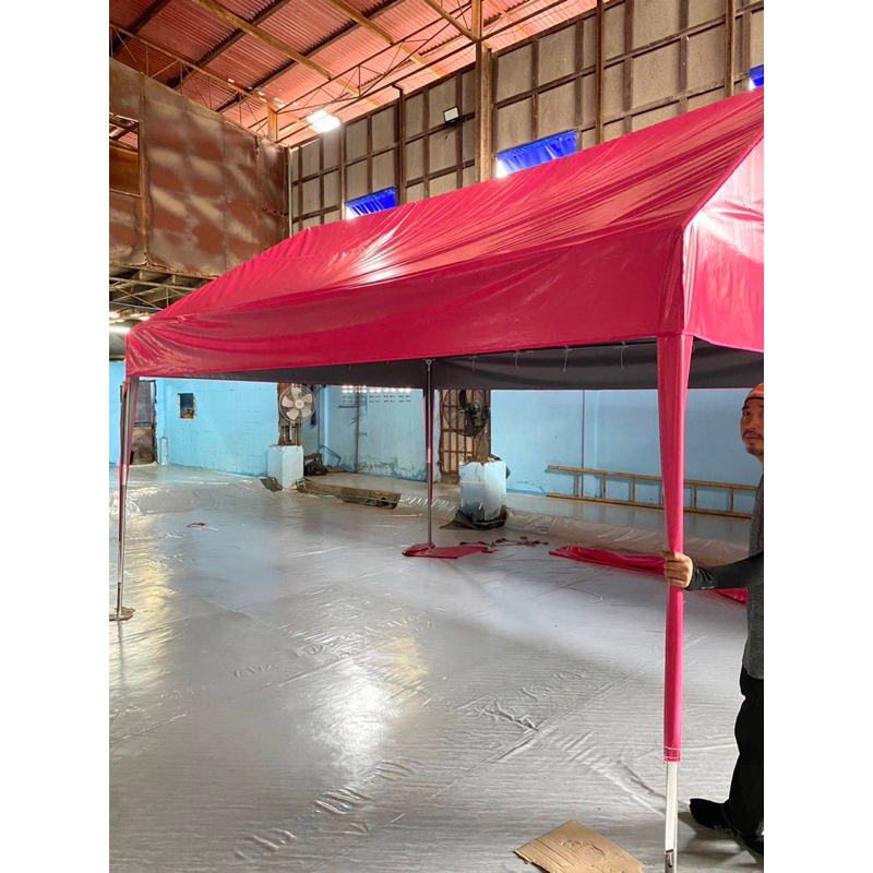 เต็นท์ประกอบ ทรงจั่ว 3*4 ผ้า UV เพิ่มความสูงขาฟรีถึง2.50ม.