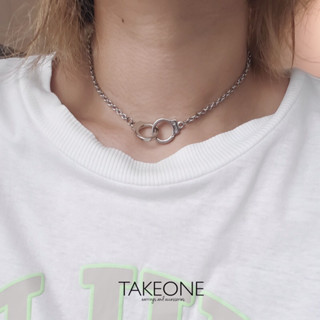 สร้อยคอสแตนเลสลายกุญแจมือ | choker