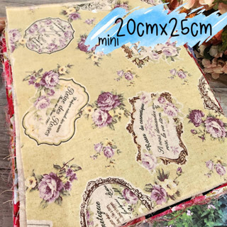 ผ้า นำเข้าจากญี่ปุ่น ผ้าคอตตอน ลินิน Japanese Fabric by Designer ชิ้นเล็กจิ๋ว สำหรับงานกระเป๋า งานควิลท์ งานต่อผ้า