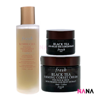 Fresh Bleck Tea Skincare &amp; Eye Care Set: Facial Treatment Essence 150ml + Firming Corset Cream 50ml + Age-Delay Eye Concentrate 15ml