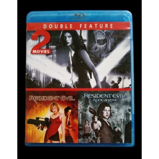 📀 BLU-RAY DOUBLE FEATURE 2 MOVIES : RESIDENT EVIL 1 + RESIDENT EVIL 2 : APOCALYPSE