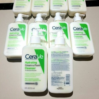 ฉลากไทย โฉมใหม่ล่าสุด แท้ 100% Cerave Hydrating Cream-to-Foam/Blemish Control Cleanser 236 ml ล็อตใหม่ EXP 05/26