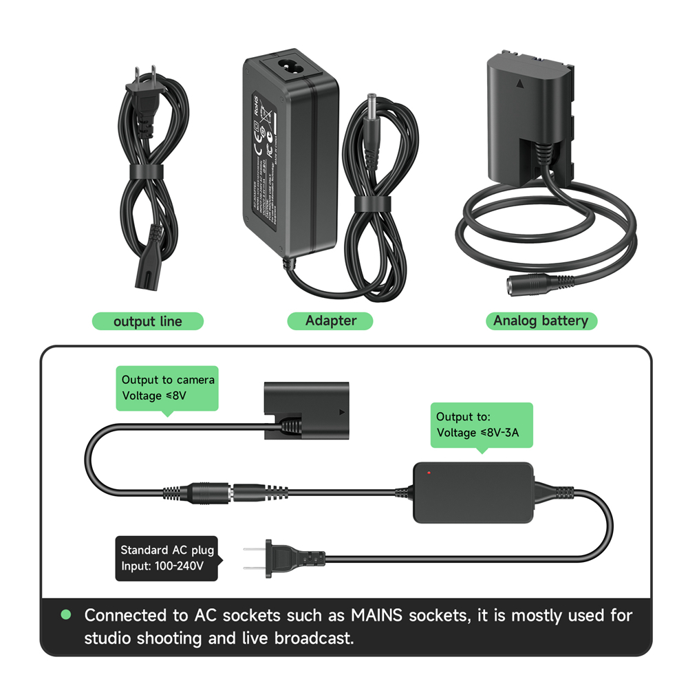 Palo DR-E6 LP-E6 Dummy แบตเตอรี่ Type-C/AC Power Adapter สำหรับ Canon EOS 5D 6D 7D 60D 70D 80D 90D R5 R6