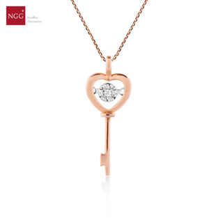 NGG Dancing Diamond 18K Rose Gold Diamond Necklace