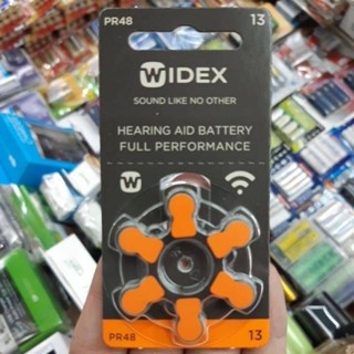 (Made in UK) Widex ถ่านเครื่องช่วยฟัง 13, ZA13, PR48 แพค6ก้อน 1.45V ของใหม่ ของแท้