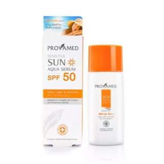 Provamed Sensitive Sun Aqua Serum SPF50 โปรวาเมด เซรั่ม กันแดด สูตรกันน้ำ บางเบา ซึมซาบเร็ว ขนาด 40 ml 21301