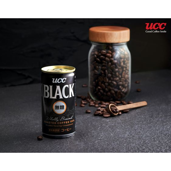 UCC black/blended coffee can 185ml. กาแฟดำไม่ผสมน้ำตาล และ กาแฟผสมนมและน้ำตาล