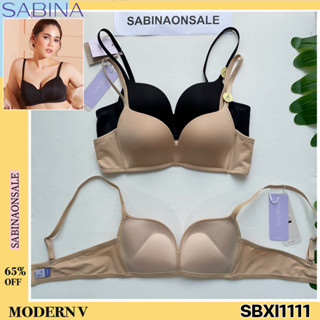 รหัส SBXI1111 Sabina ซาบีน่า เสื้อชั้นใน Invisible Wire (ไร้โครง) รุ่น Modern V รหัส SBXI1111CD สีเนื้อ