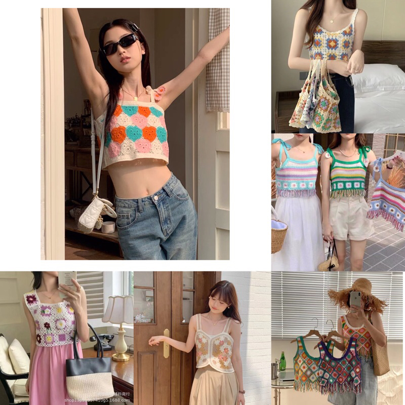 ‼️SALE‼️เสื้อครอป เสื้อถักไหมพรม💖อัลบั้มรวม💖