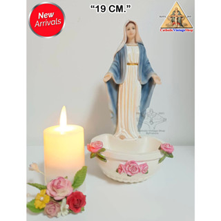 รูปปั้นเซรามิก พระแม่มารีย์หรรษทาน คาทอลิก คริสต์ อังกฤษ the Miraculous Meda Mary Catholic Statue Figurine religion