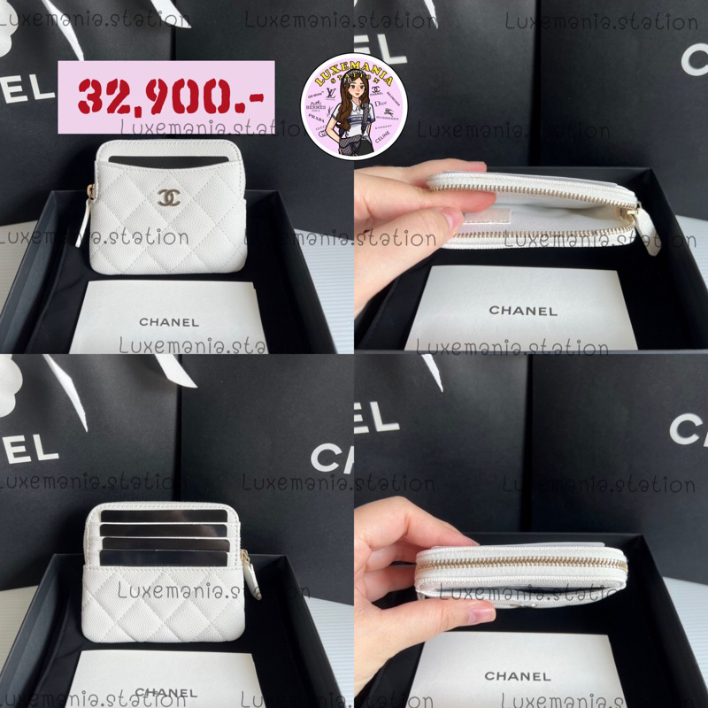 👜: New!! Chanel Mini Zippy Wallet White Caviar‼️ก่อนกดสั่งรบกวนทักมาเช็คสต๊อคก่อนนะคะ‼️