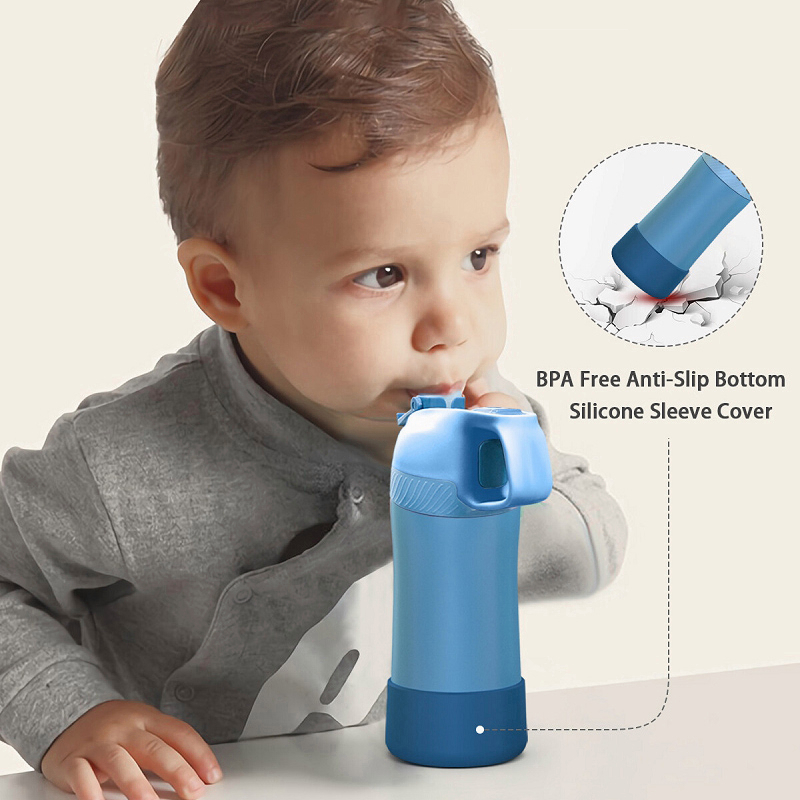 Fjbottle กระติกน้ำสุญญากาศ 500ml Kids Stainless Steel Thermos Flask เก็บความร้อน/เก็บรักษาความเย็น ไ