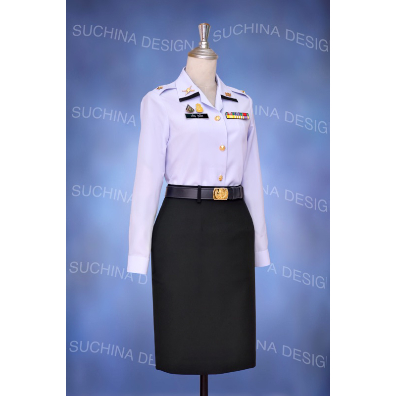 ✨พร้อมส่ง✨เครื่องแบบทหารบกหญิง [แบบไซส์] สำเร็จรูป🪄 - รูปที่ 3