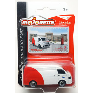 Majorette Toyota Hiace - Thailand Post Red/White ล้อ 5U Scale 1/69 (8cm) package แบบมีการ์ด