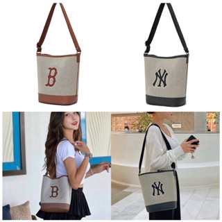 ✴️ แท้ 💯% MLB Basic Big Logo Canvas Bucket Bag