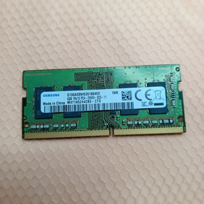 RAM DDR4 4GB 1Rx16 PC4 2666MHz SAMSUNG มือสอง
