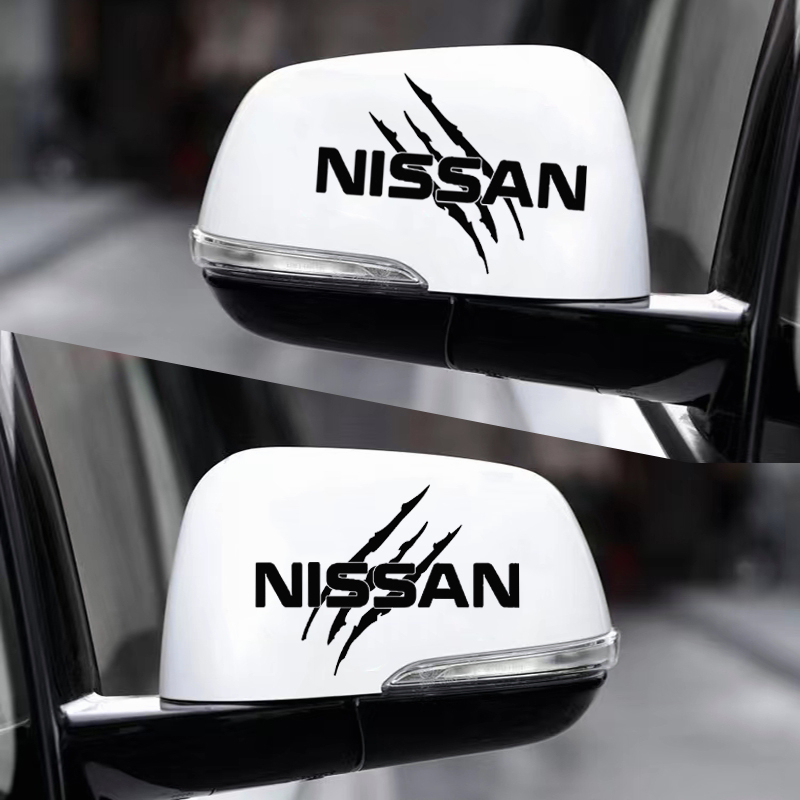 สติกเกอร์ติดรถยนต์ 2 ชิ้นสำหรับ Nissan Kicks X-trail Sylphy Teana Tiida กระจกมองข้างกระจกตกแต่งสติกเกอร์