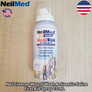 NeilMed® Neil Cleanse Wound Wash Antiseptic Saline First Aid Spray 75 mL สเปรย์ฉีดแผล ถลอกเล็กน้อย