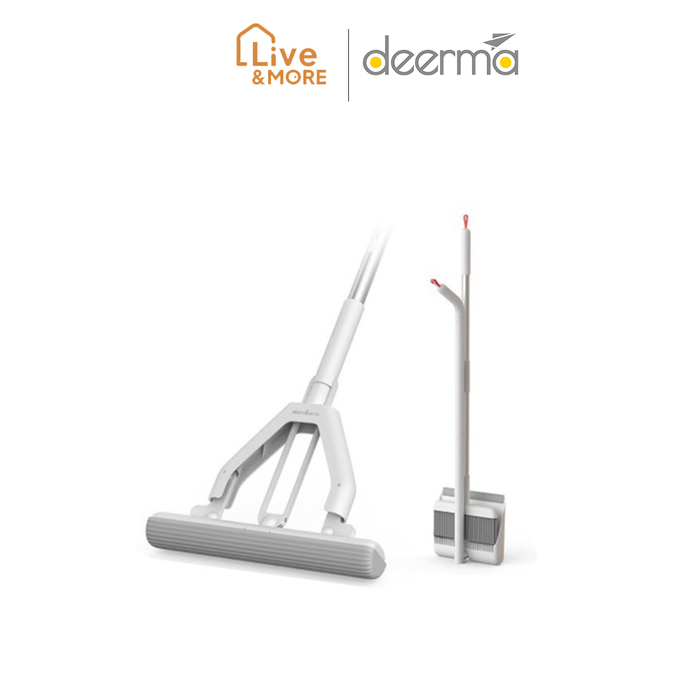 [รับประกันศูนย์ไทย] Deerma เดียร์มาร์ QJ100 ไม้ถูพื้นไม้กวาดอเนกประสงค์ 3 in 1 พร้อมที่โกยผง