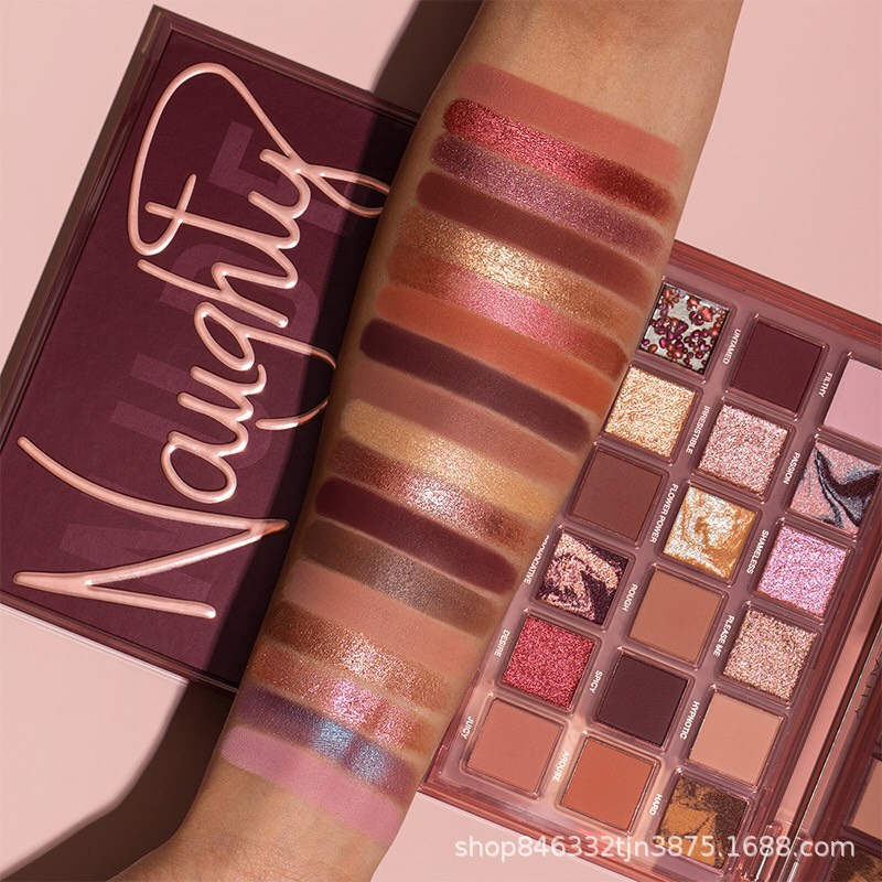 Hudamoji naughty eyeshadow ญฟสำะะำ พาเลตอายแชโดว์พาเลทสีน้ำตาล 18 เฉดสี