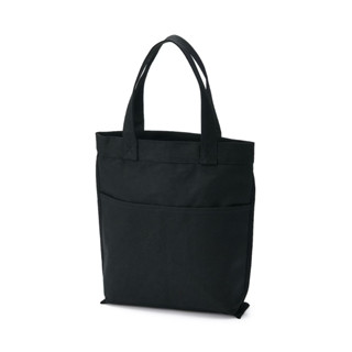 MUJI (มูจิ) กระเป๋าสะพายข้างผ้าแคนวาสทรงสูง สีดำ- Canvas Tall Tote Bag Black