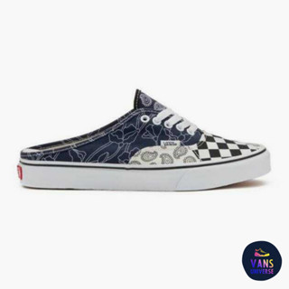 [ของแท้ ส่งฟรี จากไทย] VANS AUTHENTIC MULE - (PATTERN MIX MULTI) DRESS BLUES/TRUE WHITE