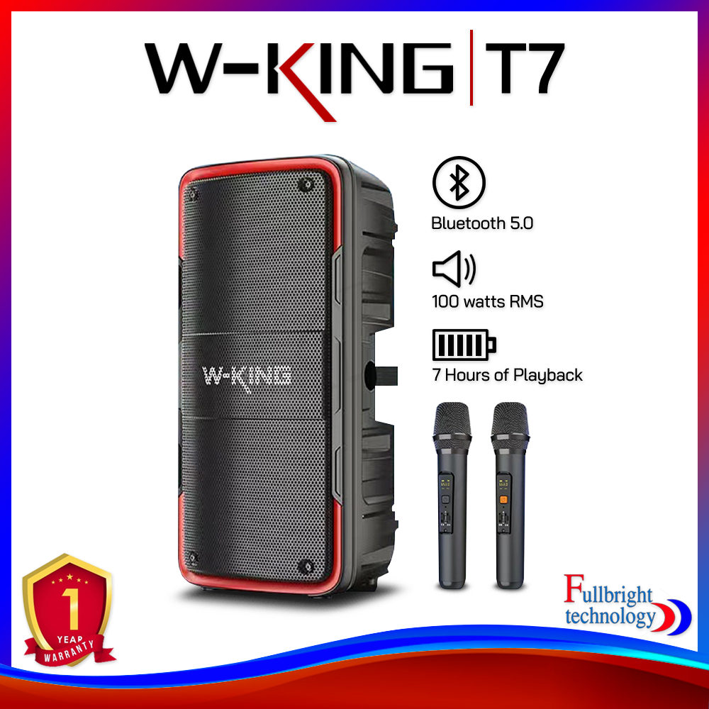 W-king T7 Bluetooth Speaker ลำโพงบลูทูธปาร์ตี้ กำลังขับ 100W แบตเตอรี 12,000mAh ประกันศูนย์ไทย 1 ปี