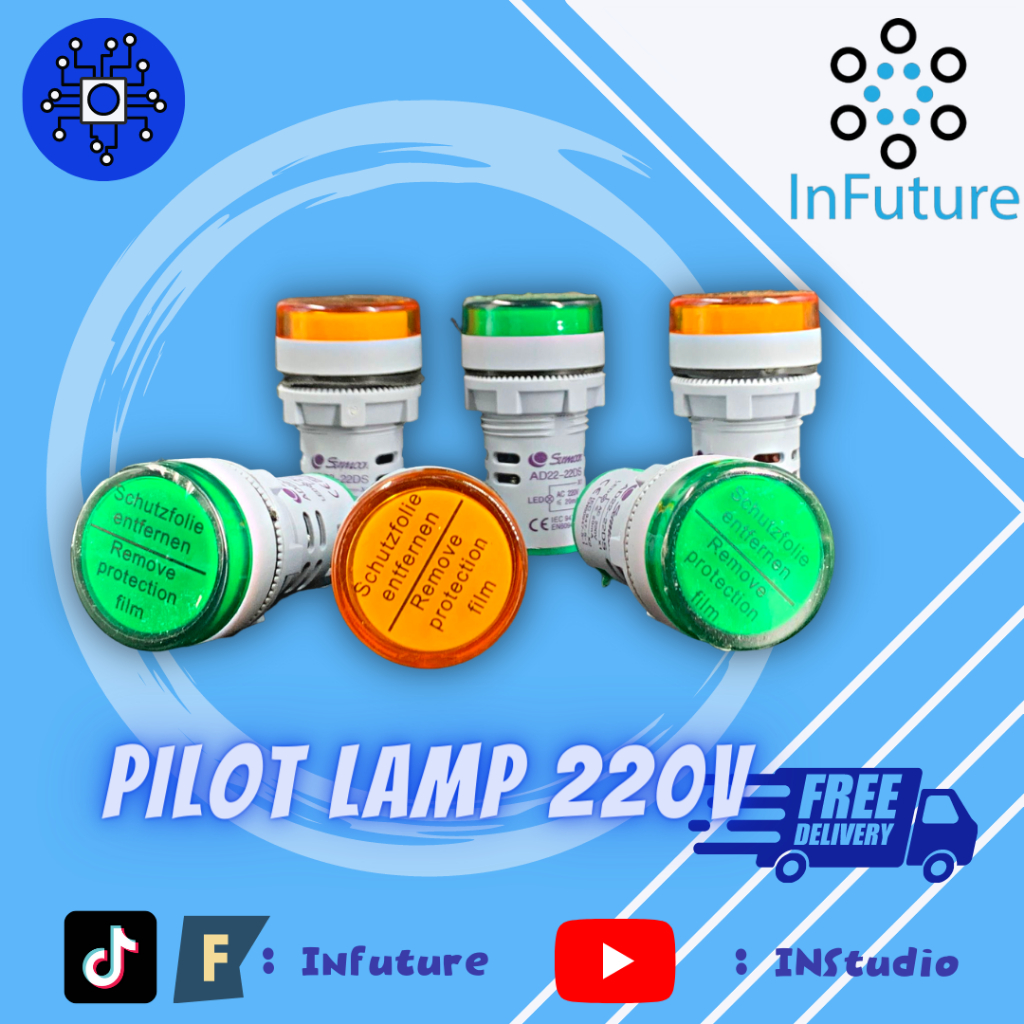 ไพลอตแลมป์ Pilot Lamp LED 22m 220V PNC