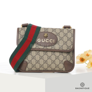 GUCCI MESSENGER NEO VINTAGE 22 BROWN GG SUPREME MONOGRAM GHW