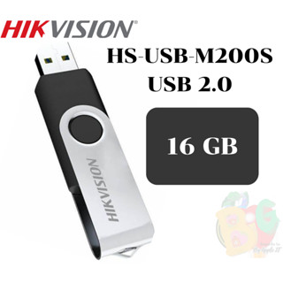 16GB FLASH DRIVE (แฟลชไดร์ฟ) HIKVISION (HS-USB-M200S) USB 2.0 R20MB/s W10MB/s (5Y) ของแท้