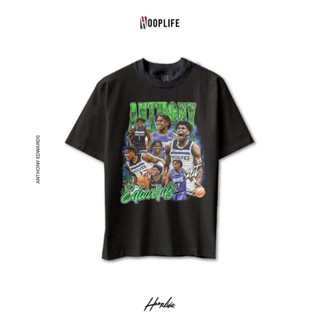 เสื้อยืดแฟชั่น เสื้อยืดแนวสตรีท HoopLife Anthony Edwards Vintage Oversize Tee Bootleg Collection V.2