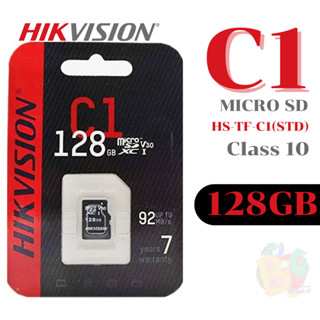 128GB MICRO SD CARD (ไมโครเอสดีการ์ด) HIKVISION (HS-TF-C1(STD)) Class 10 92MB/s  (7Y)