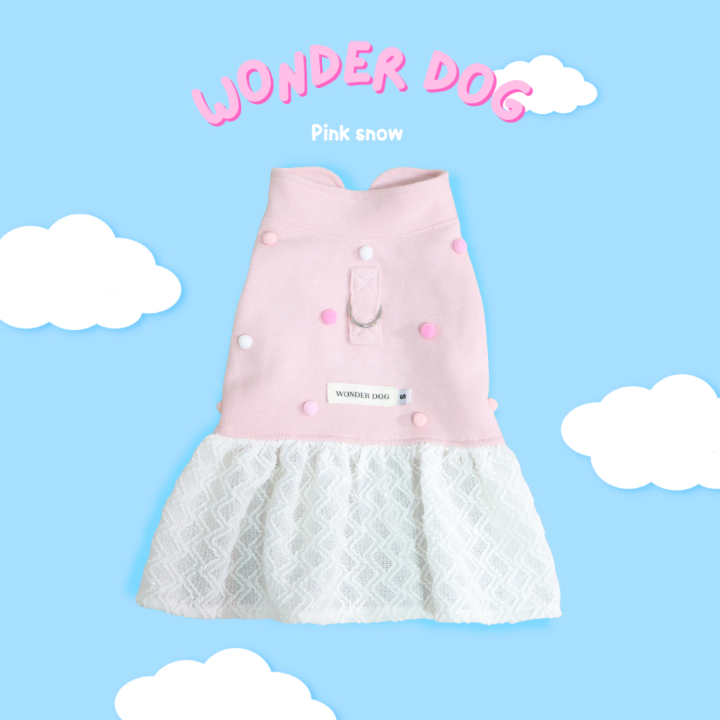 wonder dog ชุดกระโปรงสุนัข รุ่น Pink snow