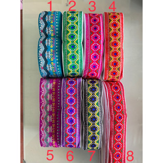 เทปแต่ง ขนาด 1.5 นิ้ว ราคาเมตรละ 50 บาท แต่งขอบสวยงาม มีหลายลายให้เลือก DIY