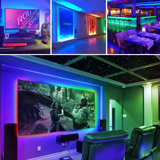 ไฟเส้น LED USB RGB 10 เมตร ติดง่าย เปลี่ยนสีได้หลายโหมด พร้อมรีโมท ไฟแต่งห้องสไตล์ TikTok