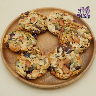 Tinymade คุกกี้ธัญพืชรวมไร้แป้ง เคลือบน้ำผึ้งแท้ หวานน้อย | Mixed Grain Cookie Healthy Snack