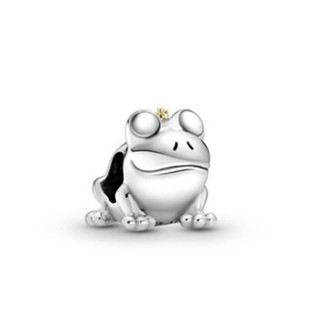 Pandora two tone frog prince charm แท้100% ชาร์มเจ้าชายกบ มงกุฎเป็นทอง14K