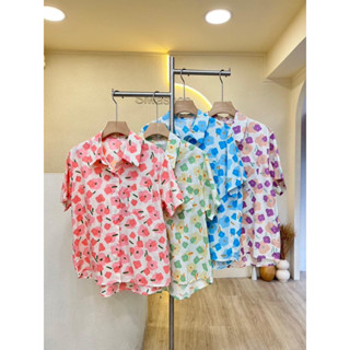 เสื้อลายดอก สงกรานต์ พร้อมส่ง สวยตรงปกแน่นอน