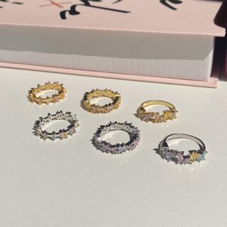 Pastel Crystal Ring แหวนประดับเพทายสีพาสเทล