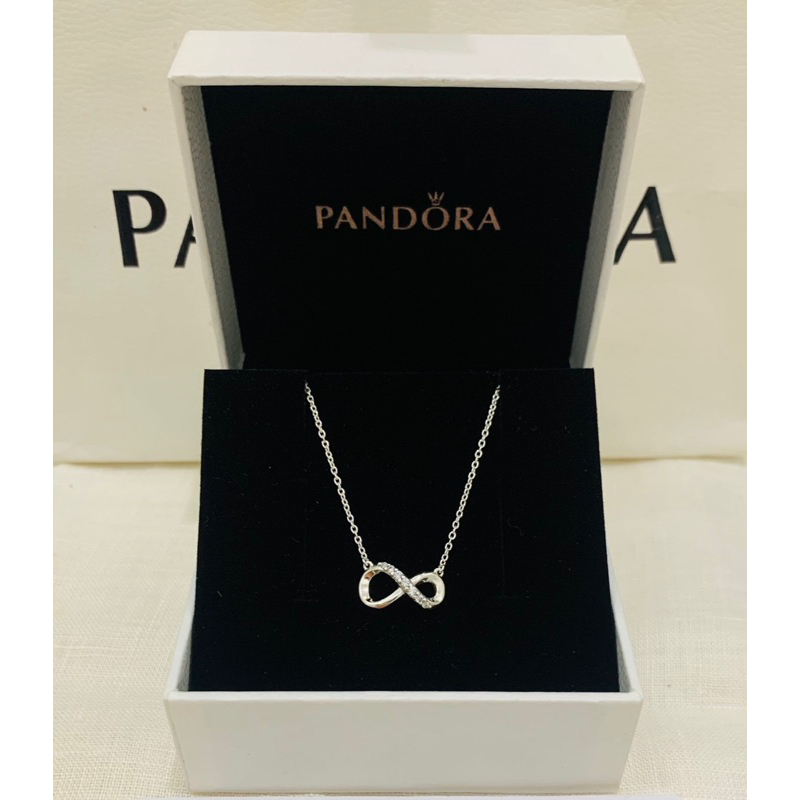 [พร้อมส่ง แท้100%] Pandora infinity necklace สร้อยคอยาว 50 ซม ปรับความยาวได้