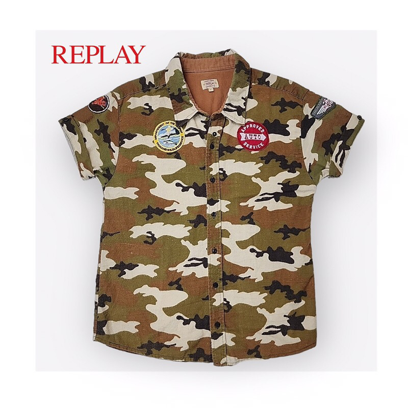 Replay Camouflage Army Shirt