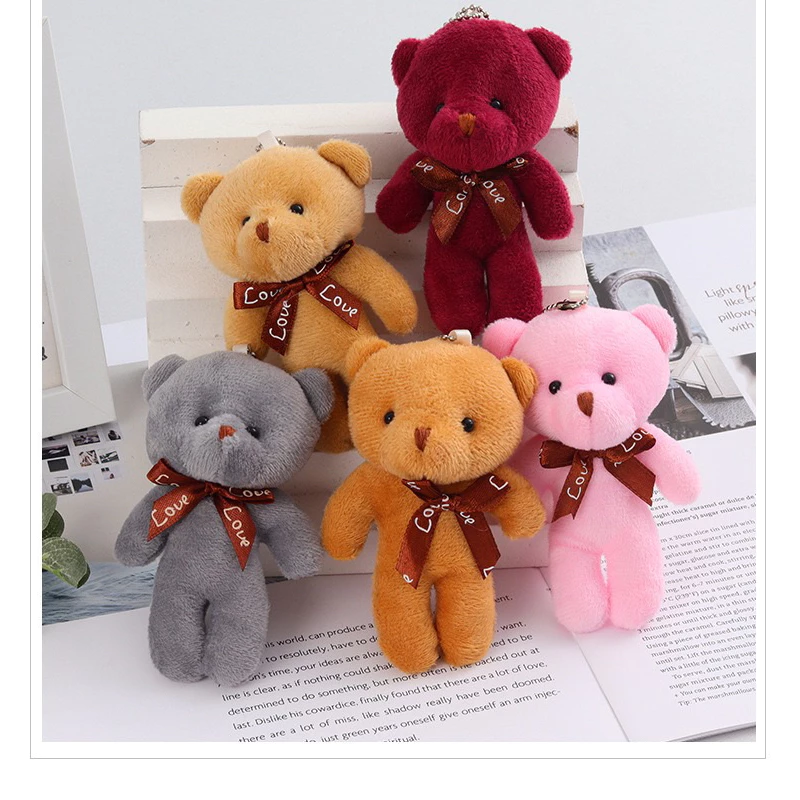 kingshopping PJ10G พวงกุญแจตุ๊กตาหมี พร้อมสายห้อยโซ่ไข่ปลา thumbnail 5