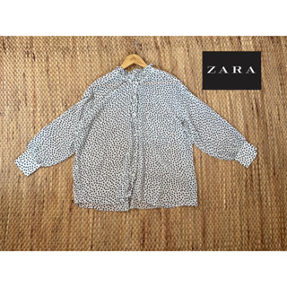 ZARA x ชีฟอง ทรงน่ารักมาก จุดๆ อก 42 ยาว 26 code: 884