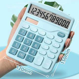 DEXIN bst เครื่องคิดเลขดิจิตอล 2 ระบบ เครื่องคิดเลขดิจิตอล 12 หลักสีฟ้าชมพู DX-837B