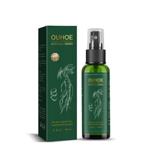 OUHOEป้องกันผมร่วง สเปรย์ ปลูกผม 100ml เซรั่มเร่งผมยาว เซรั่มบำรุงผม น้ำมัน ปลูกผม นํ้ายาเร่งผมยาว เซรั่มใส่ผม สเปย์ปลูก