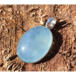 Beautiful.! Blue Aquamarine Pendant - Natural Aquamarine Stone - Gift jewelry - Healing crystal - 925 Silver Pendant -