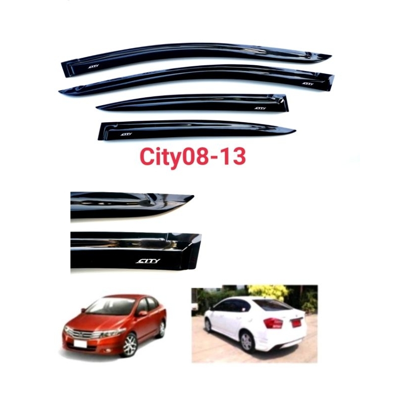 กันสาด​city​ ปี2008-13 สีดำทึบ​ งานไทย